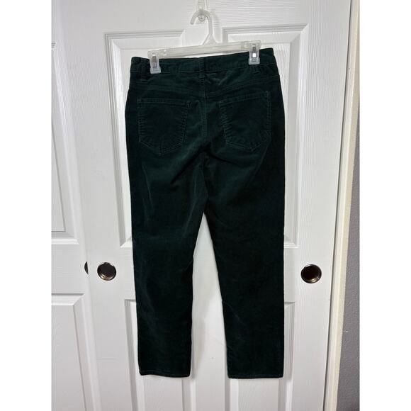 Jones New York Dark Green Corduroy Pants Straight Leg Size 6 - Picture 2 of 8